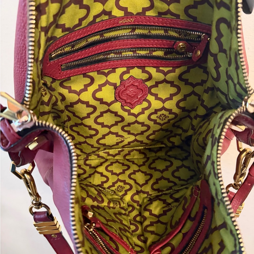 orYANY Burgundy Cassie Leather Satchel Shoulder Crossbody EUC - Picture 11 of 13